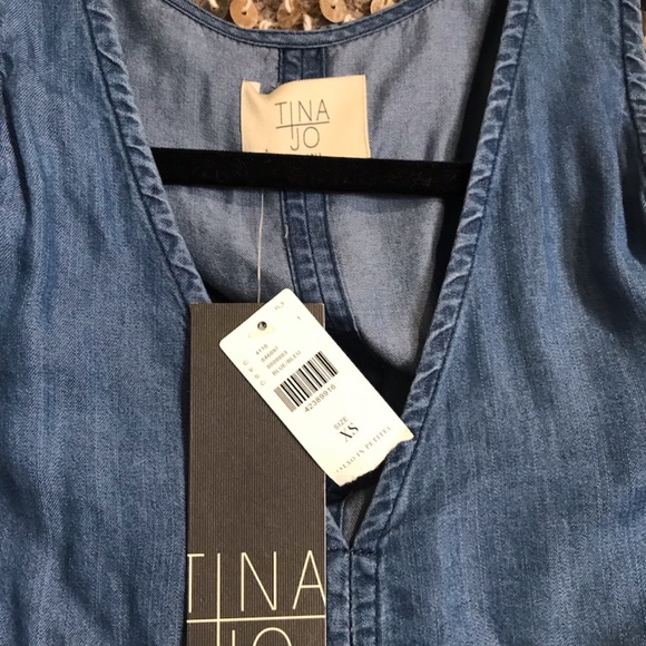 NWT Tina & Jo dip-dyed chambray top XS Anthro - Picture 4 of 4